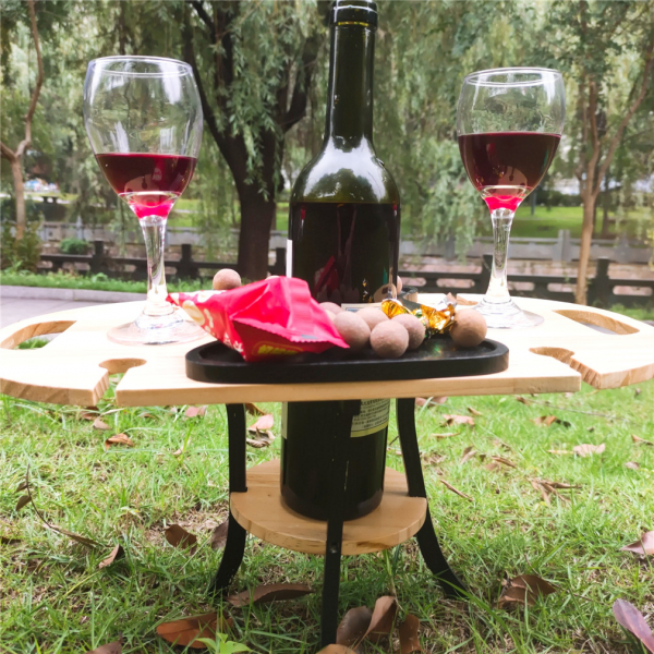 Table plateau à vin polyvalente